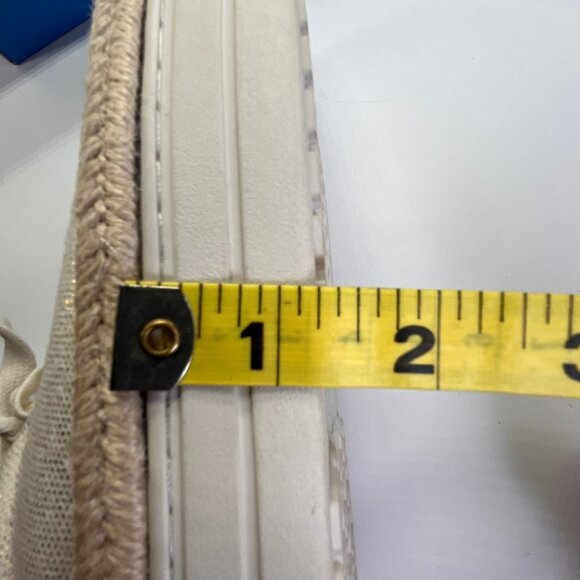 Jack Rogers Mia Platform Sneaker Size 9.5M White Gold Espadrille Style Casual - Picture 11 of 14